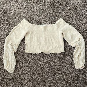 Off the shoulder crop top